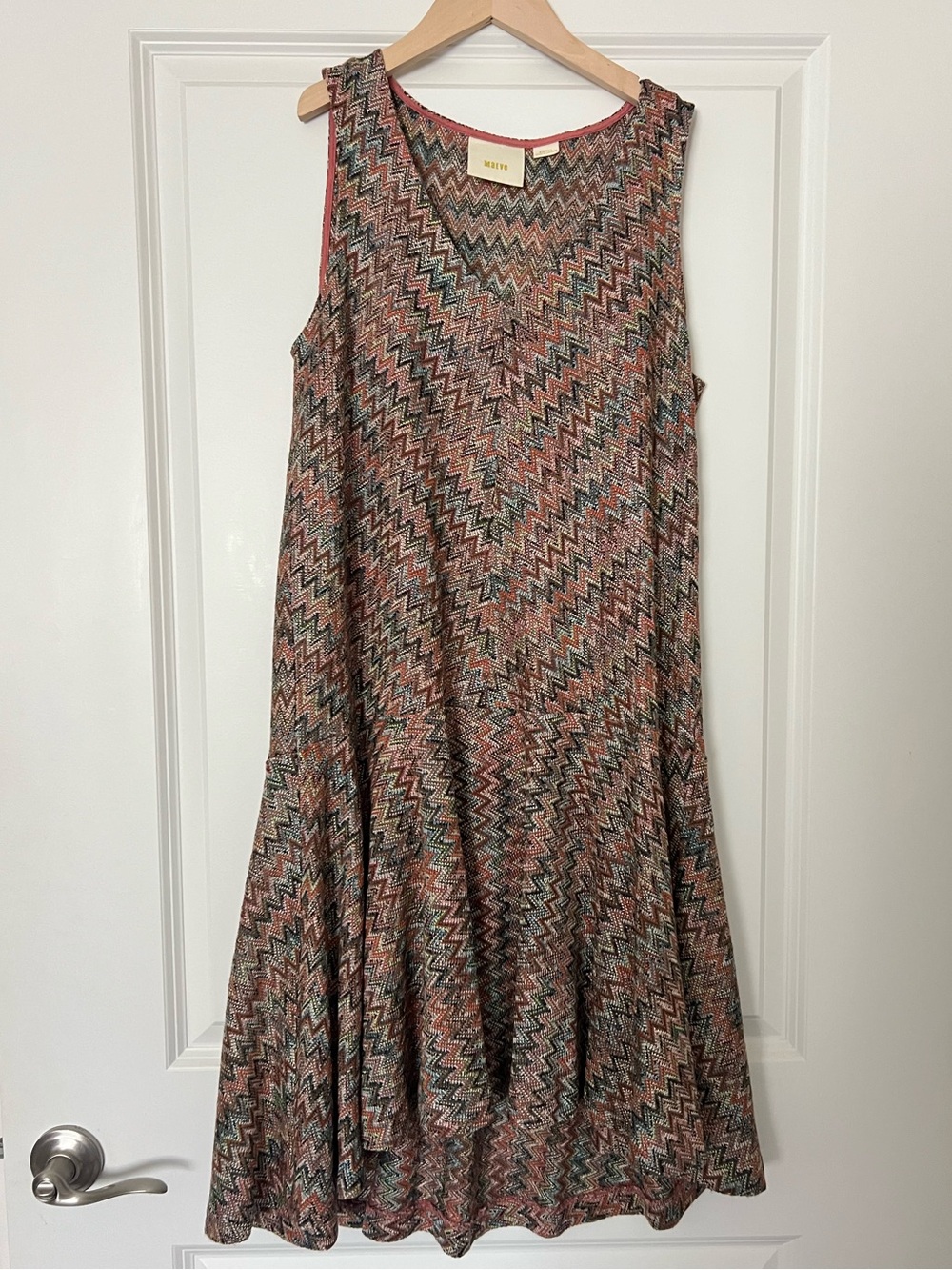 Anthropology Maeve Multicolor Sleeveless V-Neck Dress